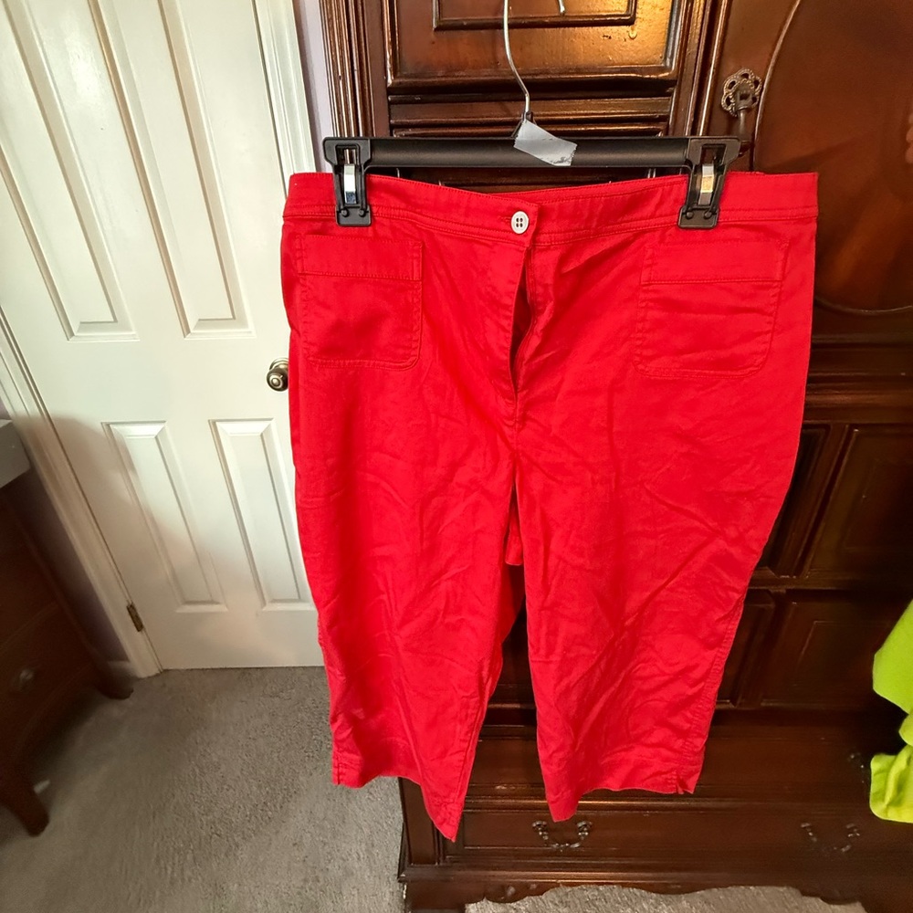 Women's Red Capris by Chico's size 3(xl)